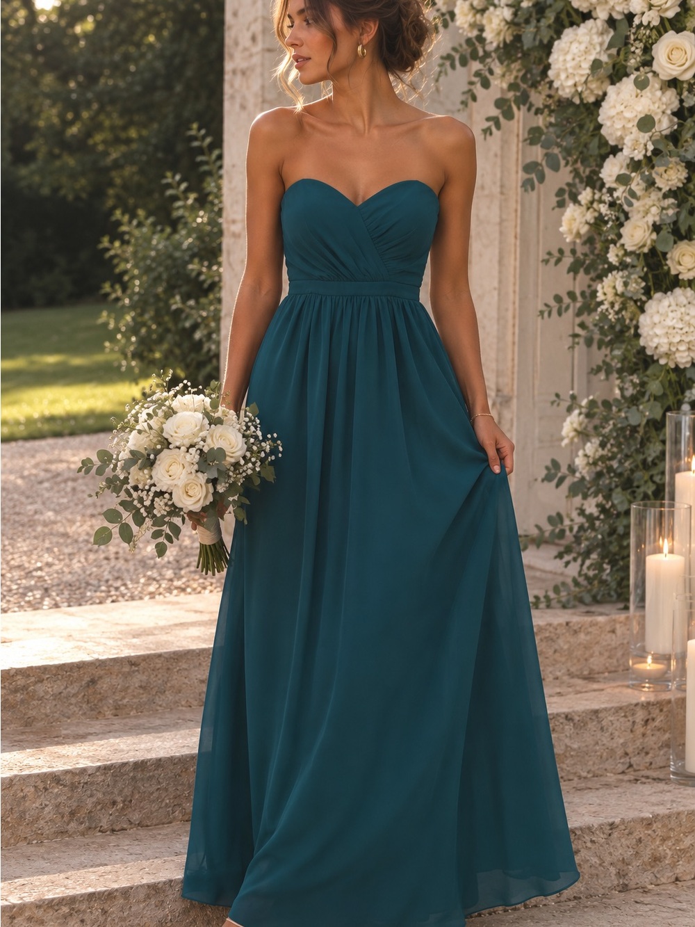 NWT Chi Chi London Teal Convertible Maxi Dress US 10 Wedding Guest Bridesmaid
